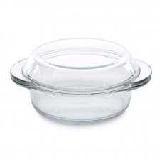 Каструля з кришкою, скляна, 19,5 х 16 см, 0,7 л