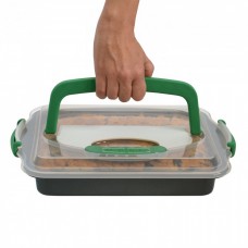 Форма для випічки з інструментом для нарізування і кришкою, 36 х 27 х 5 см 