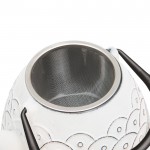 Чайник заварювальний чавунний, білий, 950 мл