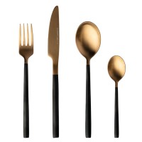 Набір столових приборів GEM black, 4 пр.