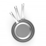 Набір сковорід з нержавіючої сталі DiNA HELIX, 3 шт.