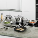 Набір сковорід з нержавіючої сталі DiNA HELIX, 3 шт.