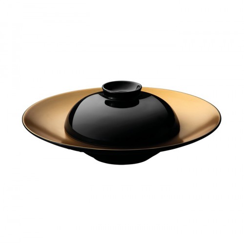 Тарілка для пасти GEM з кришкою, чорна