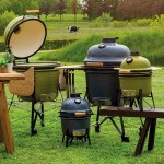 Великий керамічний гриль-піч, зелений