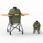 Гриль малий LEO, кераміка, зелений матовий, 33 см