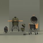 Гриль малий LEO, кераміка, зелений матовий, 33 см