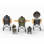 Гриль великий LEO, кераміка, зелений матовий, 58 см