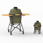 Гриль великий LEO, кераміка, зелений матовий, 58 см