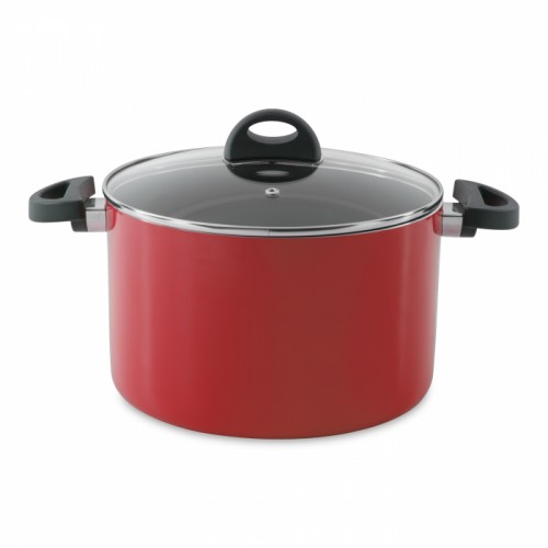 Каструля ESSENTIALS ECLIPSE з кришкою, червона, діам. 24 см, 6,6 л