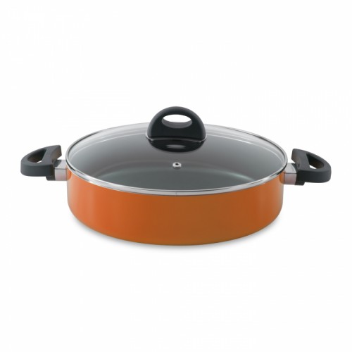 Сотейник ESSENTIALS ECLIPSE з кришкою і 2-я ручками, помаранчевий, діам. 26 см, 3,2 л