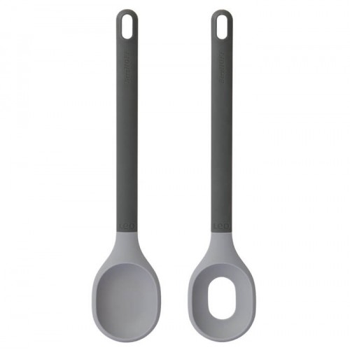 Набір приладів для салату LEO, пластиковий, сірий, 30 см, 2 пр.