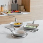 Набір сковорідок з антипригарним покриттям LEO BALANCE Moonmist з лопаткою, 5 пр.