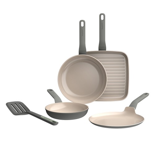 Набір сковорідок з антипригарним покриттям LEO BALANCE Moonmist з лопаткою, 5 пр.