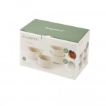 Набір квадратних форм для запікання LEO BALANCE, бежевий, кераміка, 300 мл, 4 пр.