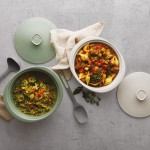 Форма з кришкою кругла LEO BALANCE, зелений, кераміка, діам. 24 см, 4,5 л