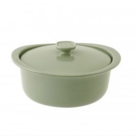 Форма з кришкою кругла LEO BALANCE, зелений, кераміка, діам. 24 см, 4,5 л