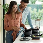 Сковорода-гриль з антипригарним покриттям LEO STONE+, 26 х 26 см, 2,1 л