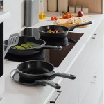 Набір сковорідок з антипригарним покриттям LEO STONE+, з лопаткою LEO BALANCE, 35 см, 4 пр.