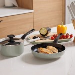 Набір посуду з антипригарним покриттям LEO GLINTS SAGE, 7 пр.