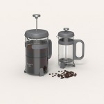 Френч-прес LEO, скляний у металевій підставці, 800 мл