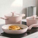 Набір посуду з антипригарним покриттям LEO BALANCE Rose, 5 пр.