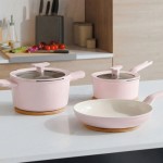 Набір посуду з антипригарним покриттям LEO BALANCE Rose, 5 пр.