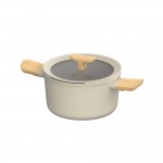 Набір посуду з антипригарним покриттям LEO BALANCE Cream, 7 пр.