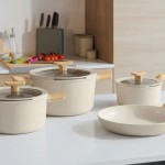 Набір посуду з антипригарним покриттям LEO BALANCE Cream, 7 пр.