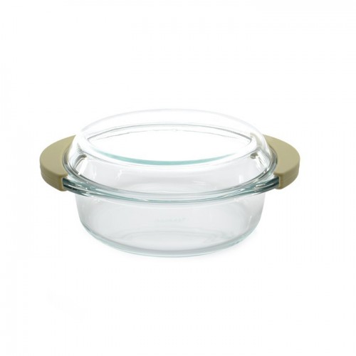 Каструля скляна з кришкою, 24 х 21 х 7 см, 1,5 л