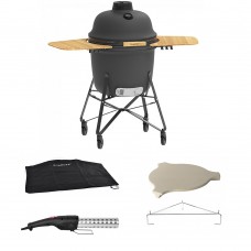 Акційний комплект: Великий керамічний гриль-піч, антрацит + аксесуари