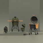 Акційний комплект: Великий керамічний гриль-піч, зелений + аксесуари