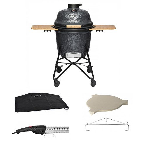 Акційний комплект: Великий керамічний гриль-піч, сірий + аксесуари