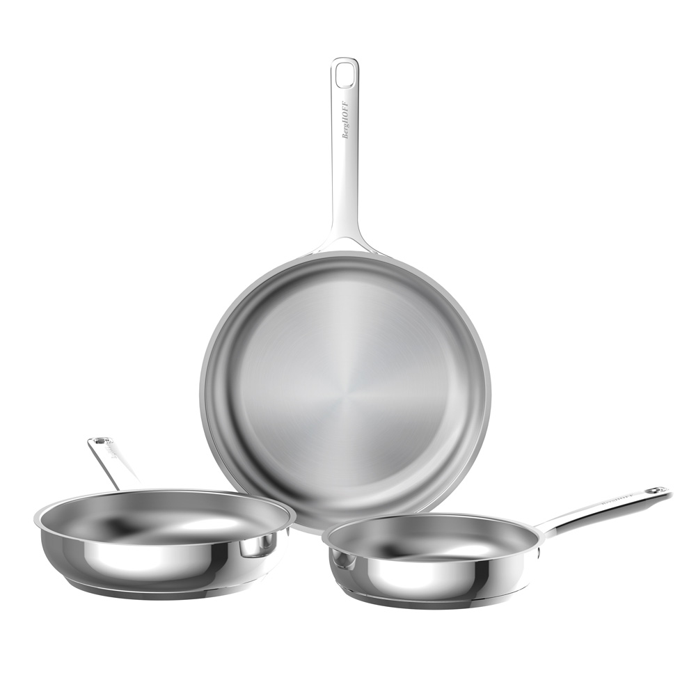 Набір сковорід з нержавіючої сталі DiNA HELIX, 3 шт.