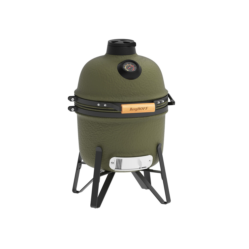 Гриль малий LEO, кераміка, зелений матовий, 33 см